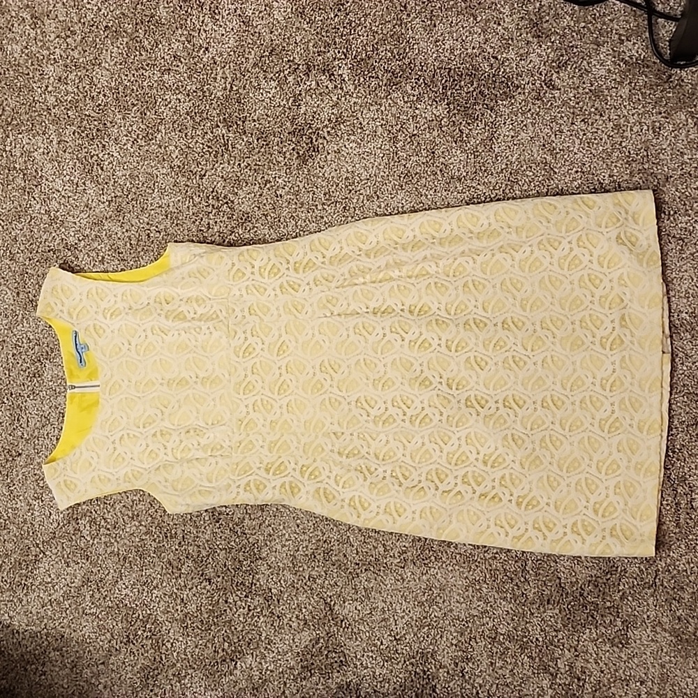 Antonio Melani Yellow and White Dress